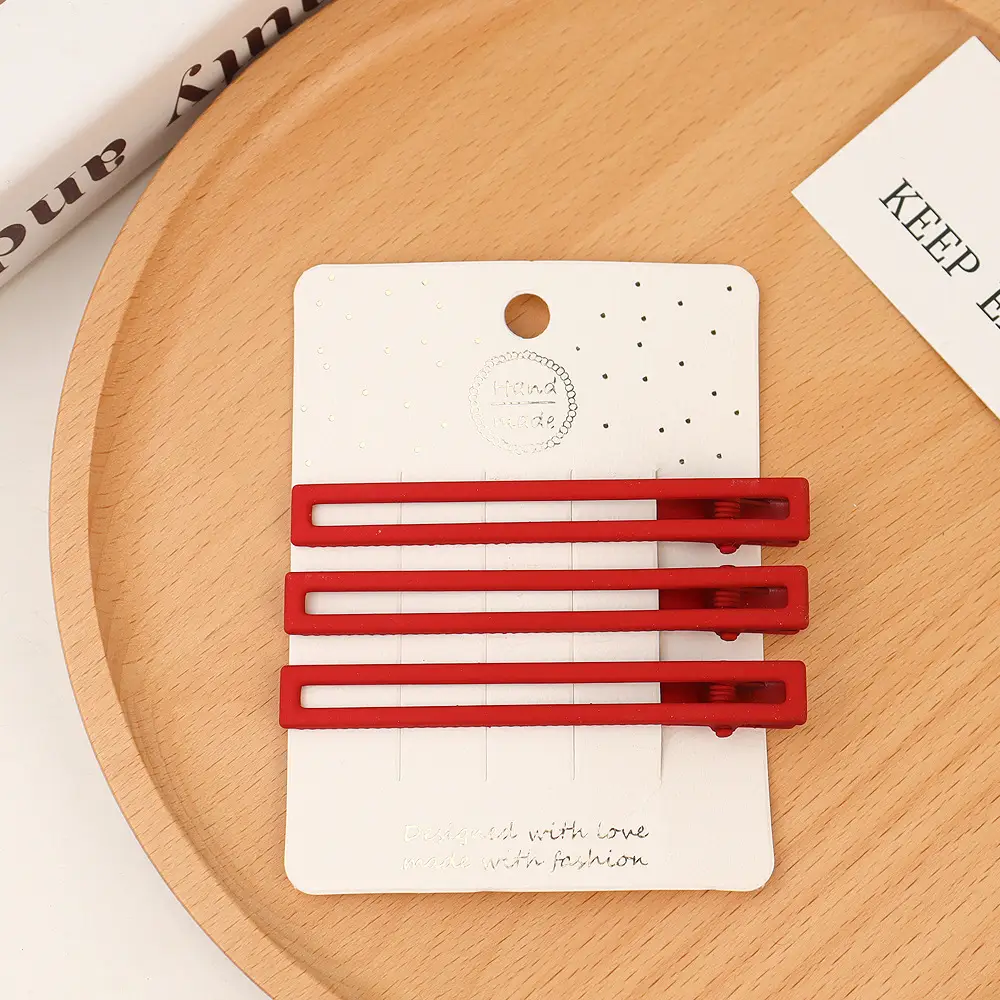 Red Cross-Border Hair Clips for Girls - Image 2