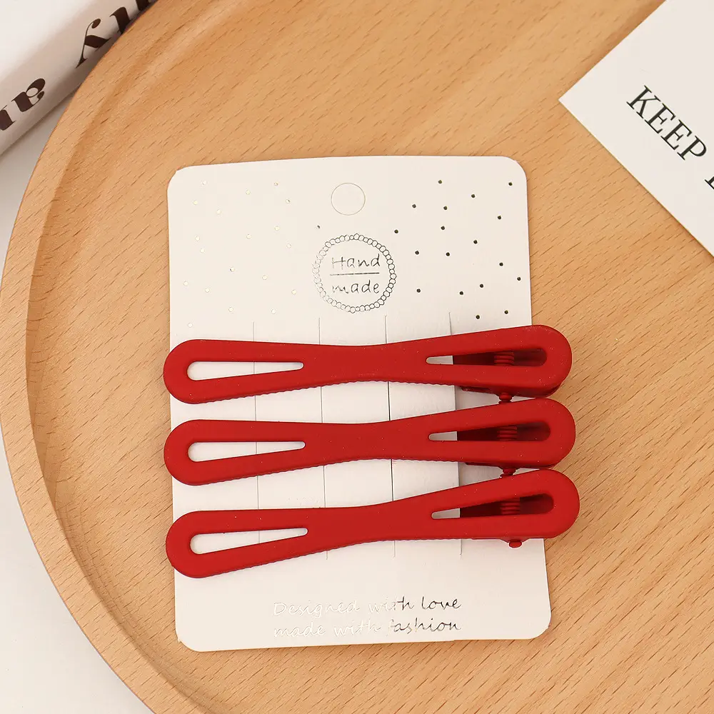 Red Cross-Border Hair Clips for Girls - Image 4