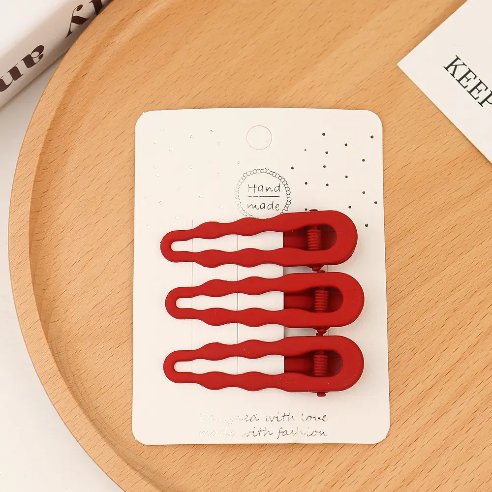 Red Cross-Border Hair Clips for Girls - Image 5