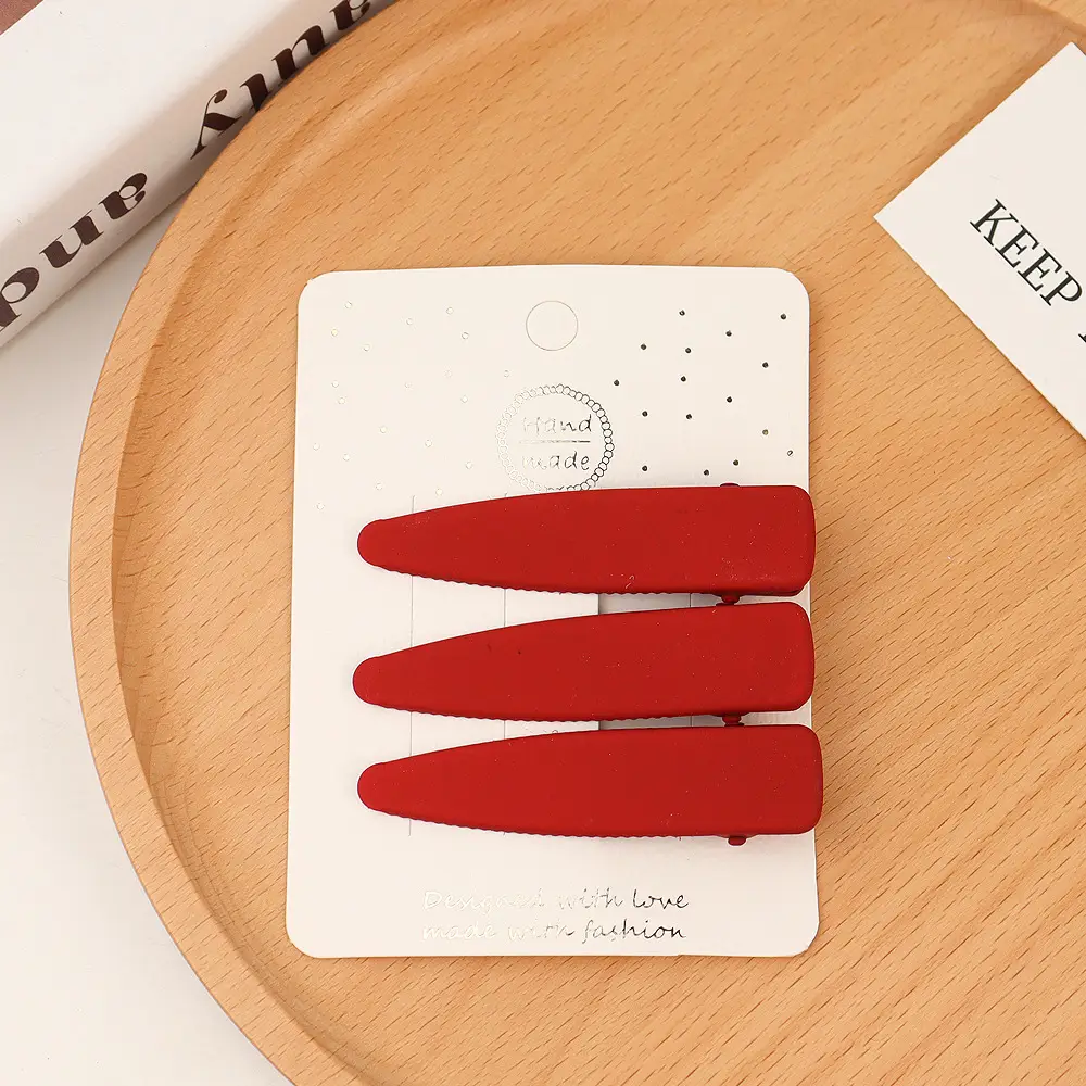 Red Cross-Border Hair Clips for Girls - Image 9