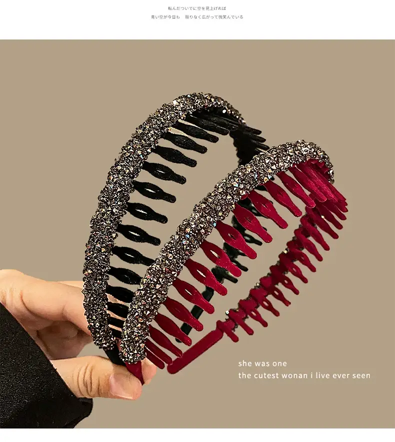 Acrylic Toothed Rhinestone Face Hoop for Women — feature 11