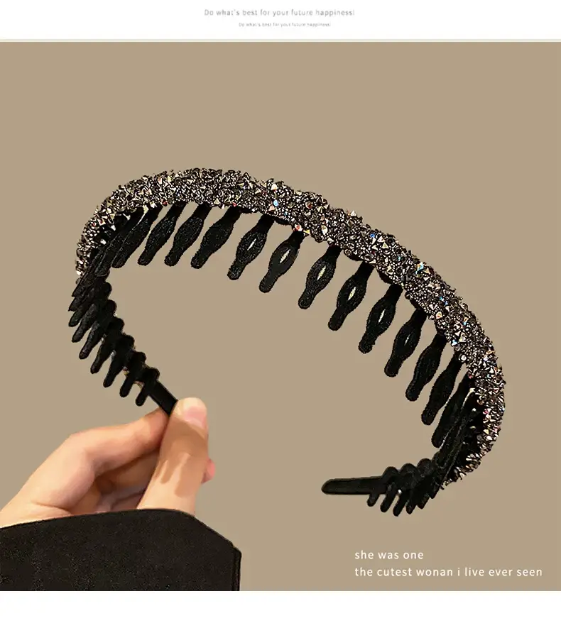 Acrylic Toothed Rhinestone Face Hoop for Women — feature 13