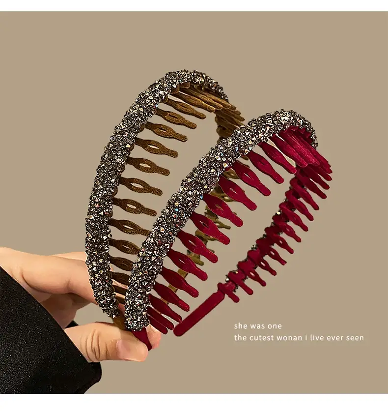 Acrylic Toothed Rhinestone Face Hoop for Women — feature 9