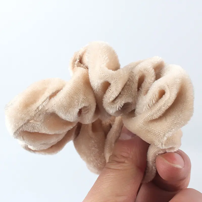 Blue Flannel Hair Ring for Women Korean Style - Image 8