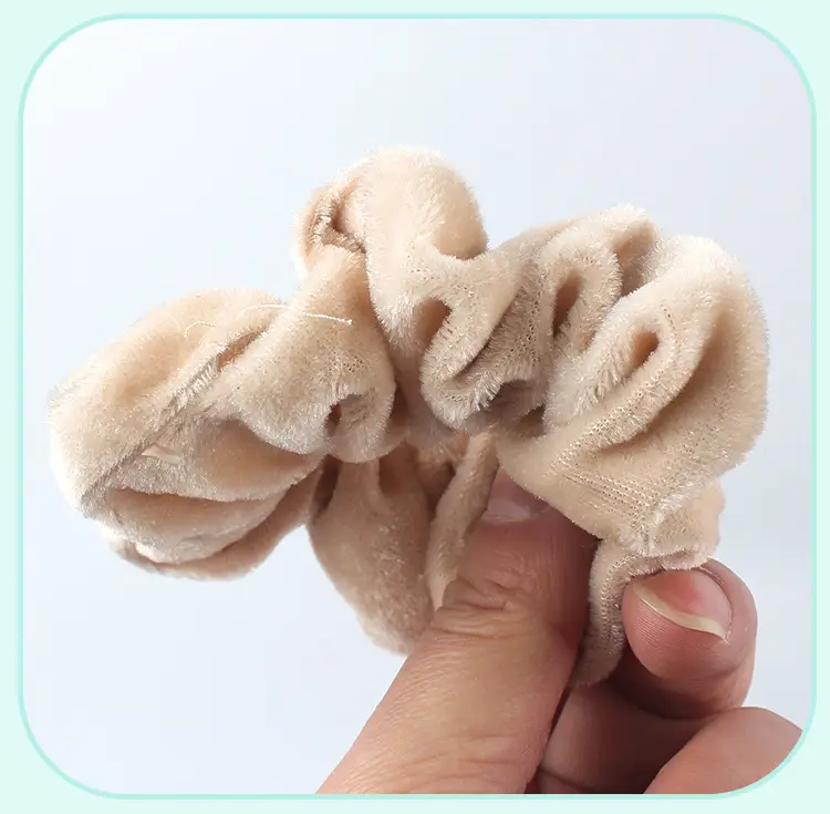 Blue Flannel Hair Ring for Women Korean Style — feature 11