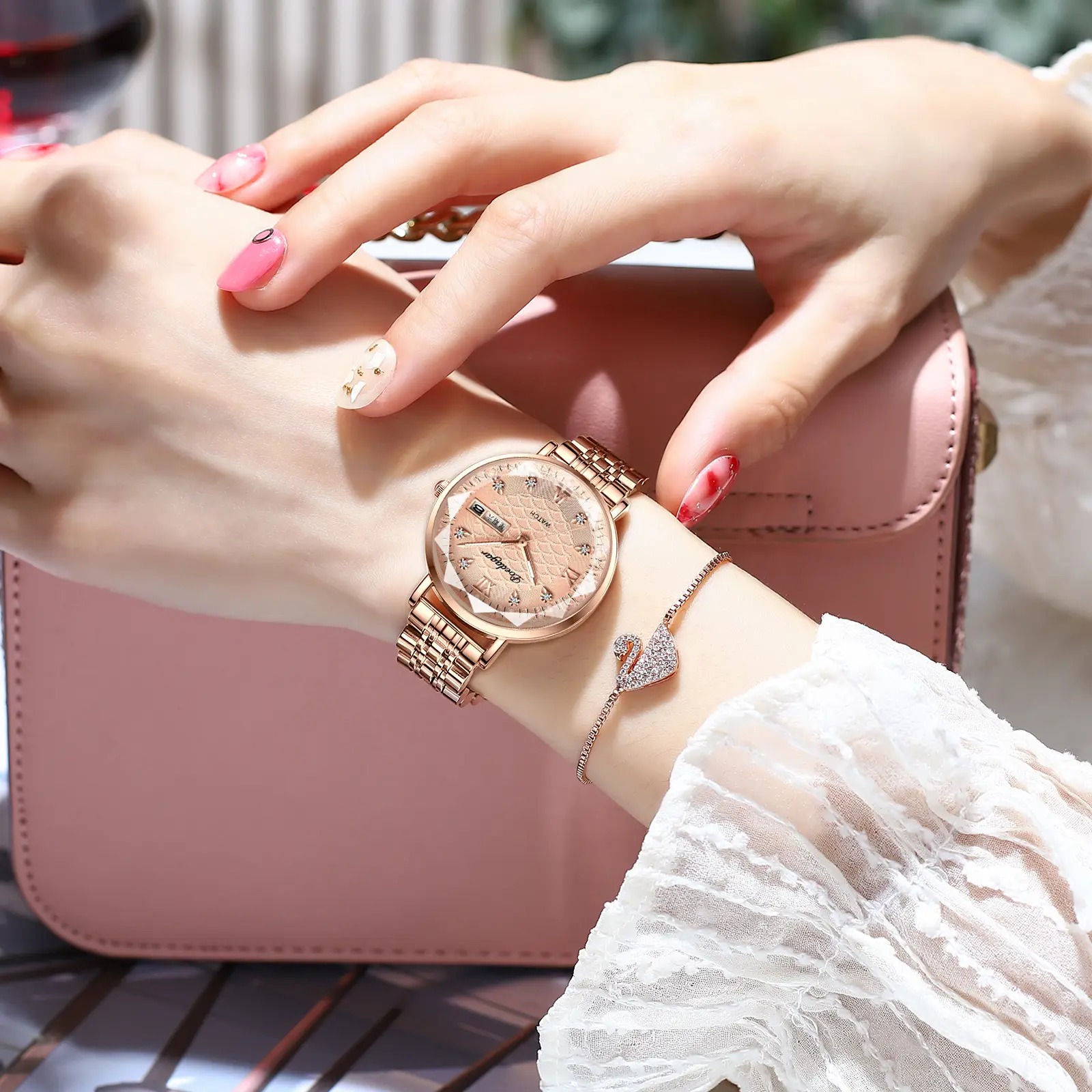 Swiss Brand Women's Watch Waterproof Luminous Dual Calendar — feature 12