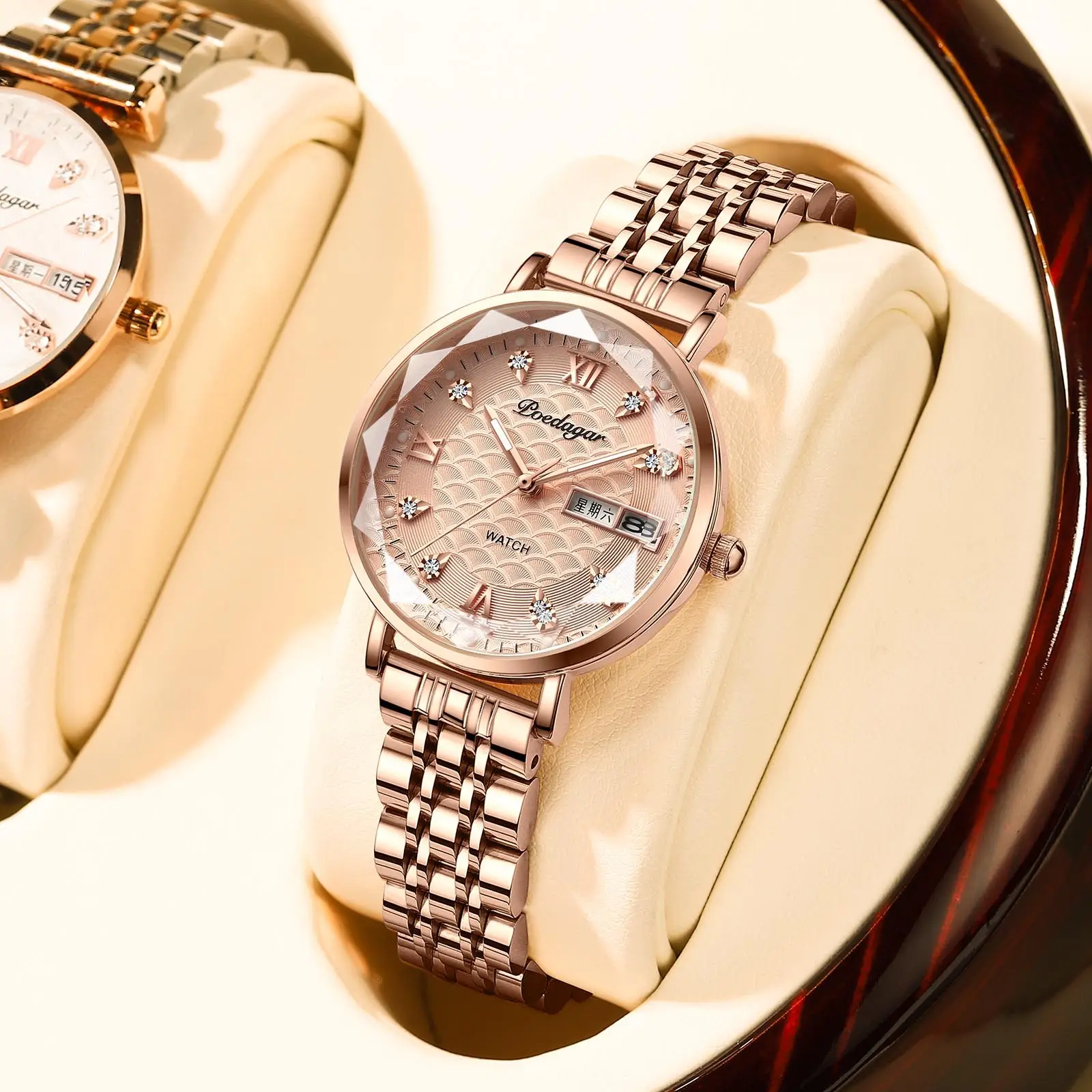 Swiss Brand Women's Watch Waterproof Luminous Dual Calendar — feature 7