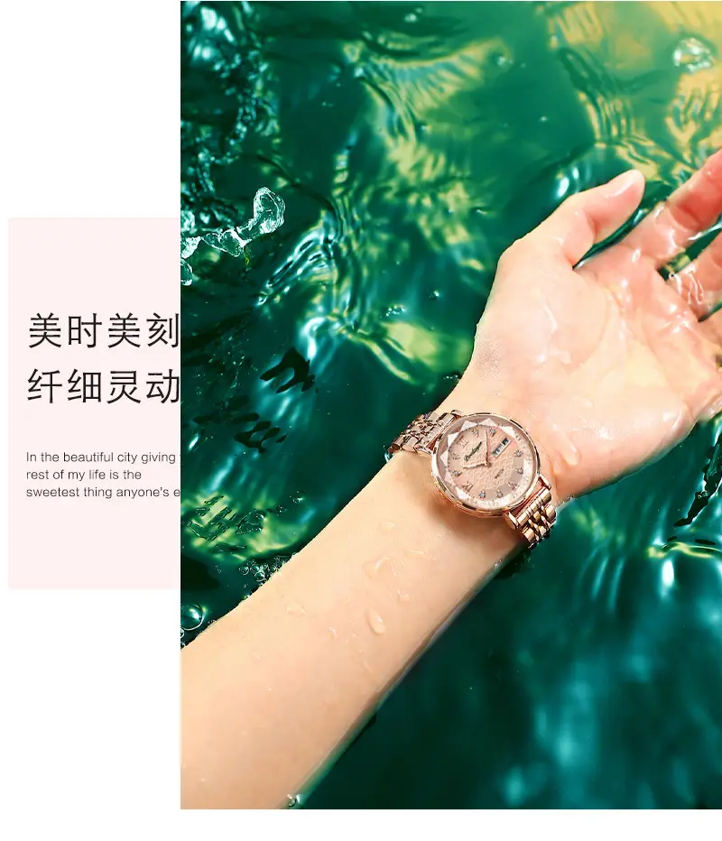 Swiss Brand Women's Watch Waterproof Luminous Dual Calendar — feature 8