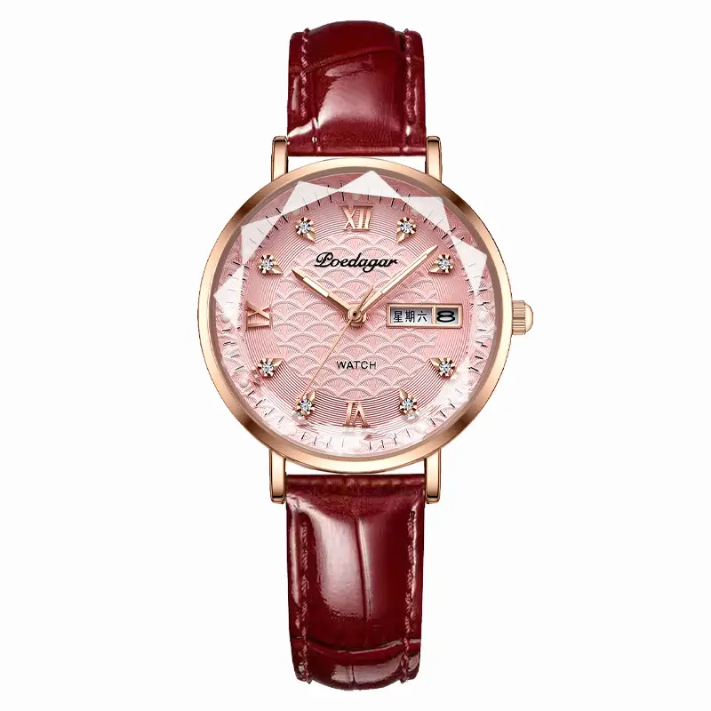 Swiss Brand Women's Watch Waterproof Luminous Dual Calendar