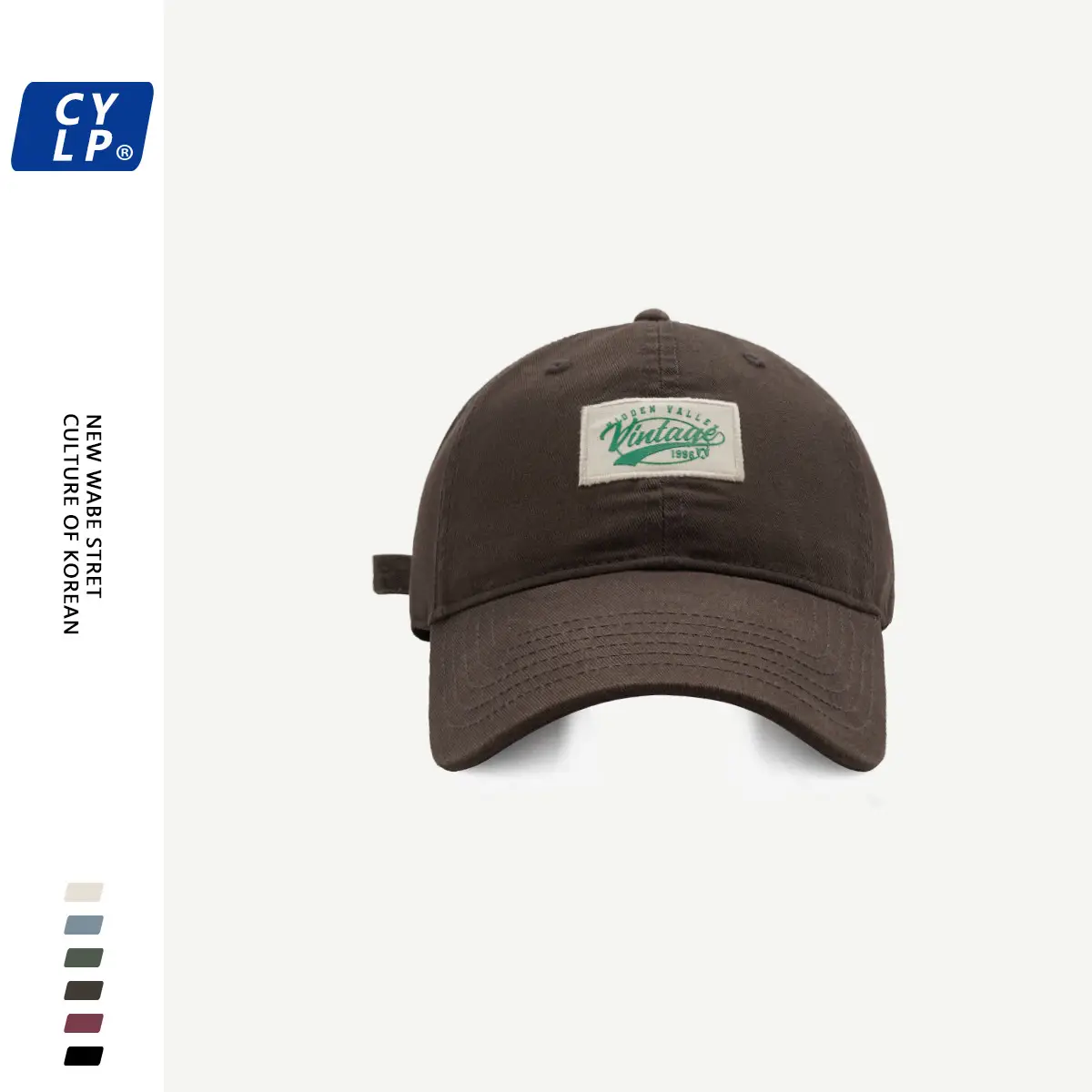 Men's Maroon Korean Style Baseball Cap Spring Summer - Image 7