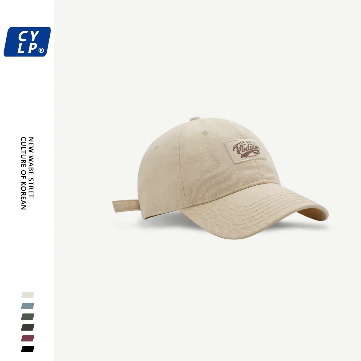 Men's Maroon Korean Style Baseball Cap Spring Summer — feature 12
