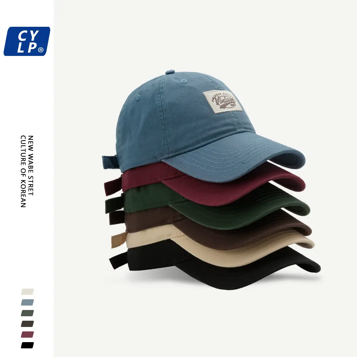 Men's Maroon Korean Style Baseball Cap Spring Summer — feature 3