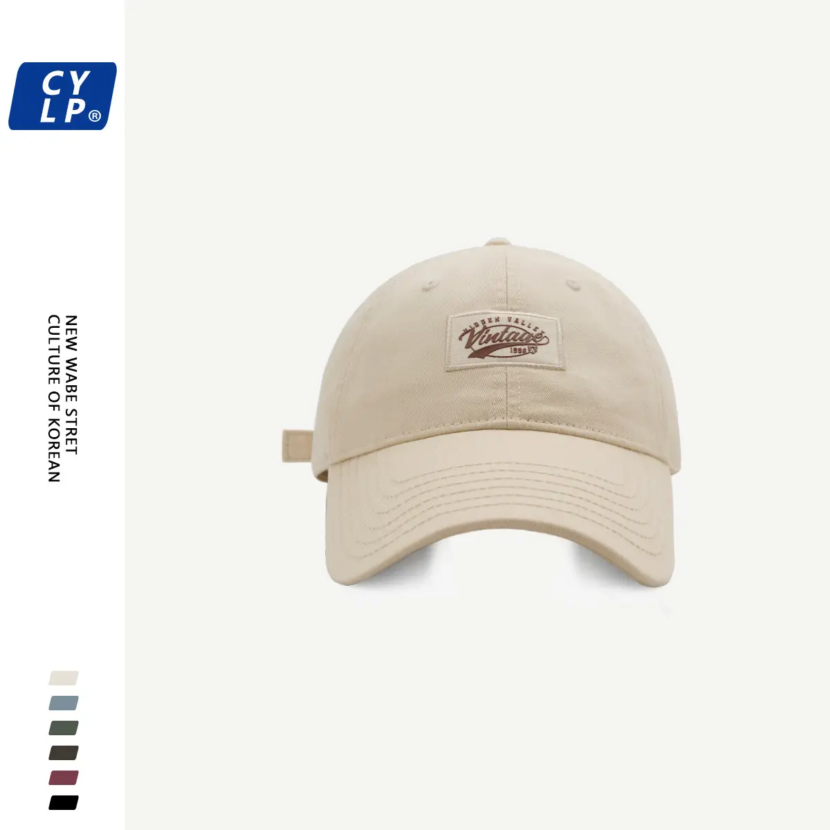 Men's Maroon Korean Style Baseball Cap Spring Summer - Image 5