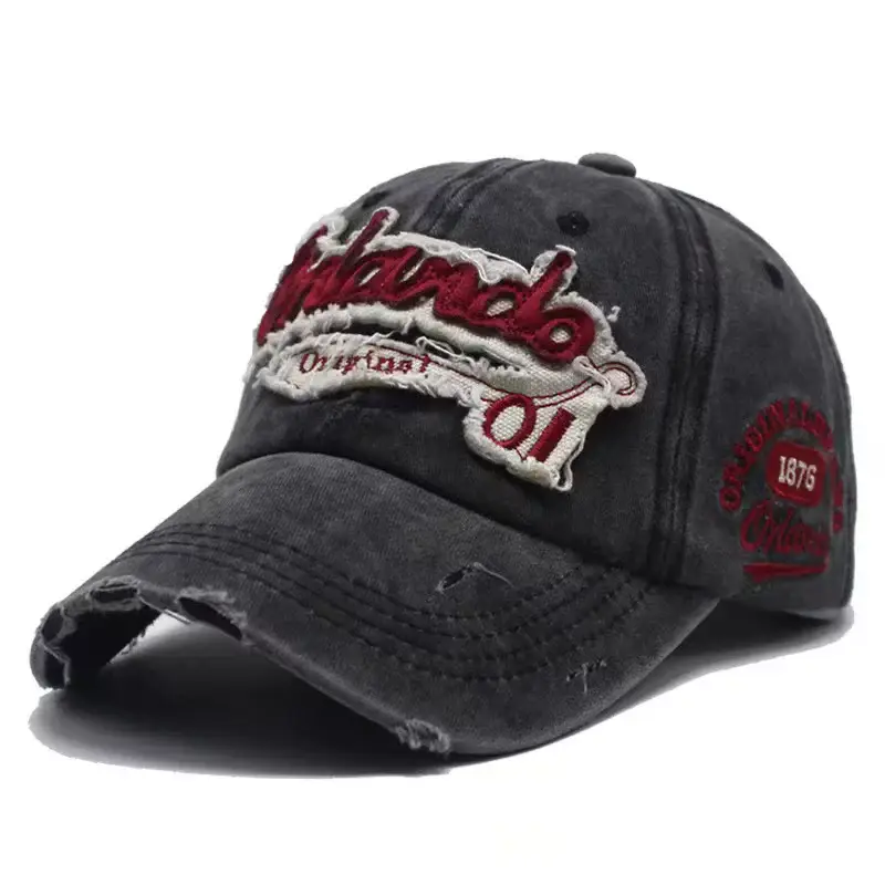 Vintage Ripped Cap "Wando Original" Embroidered — feature 15