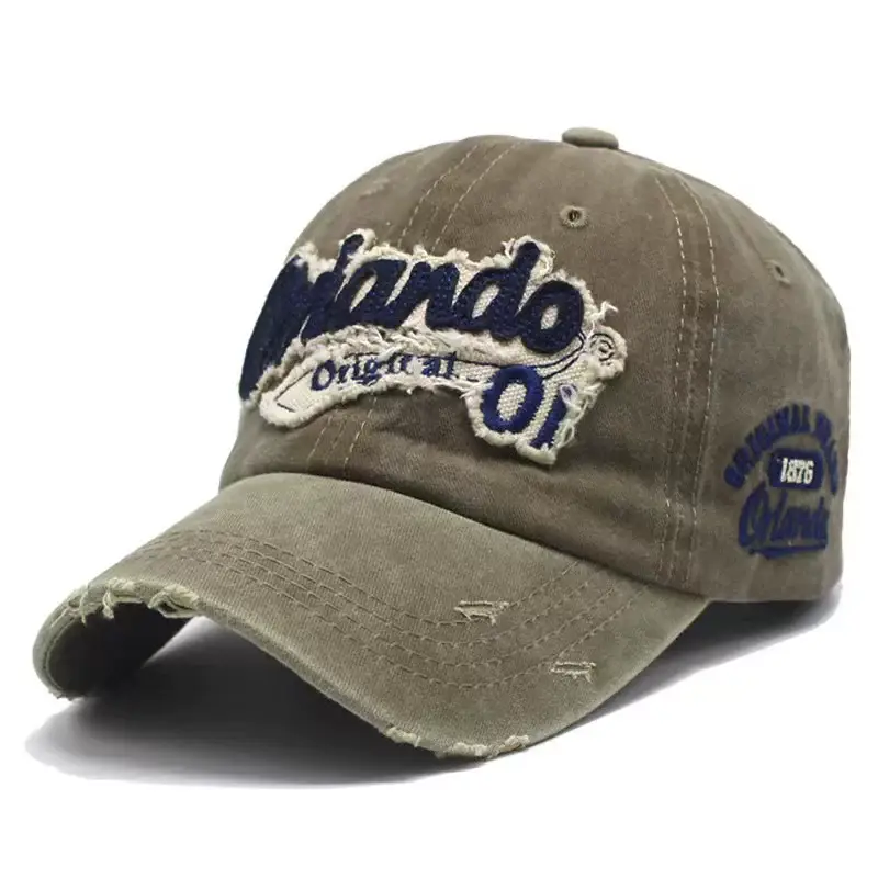 Vintage Ripped Cap "Wando Original" Embroidered — feature 16