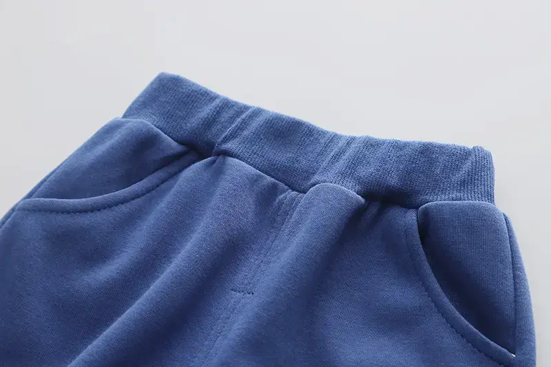 Boys Striped Sweatshirt Set Blue White Kids 2-Piece — feature 10