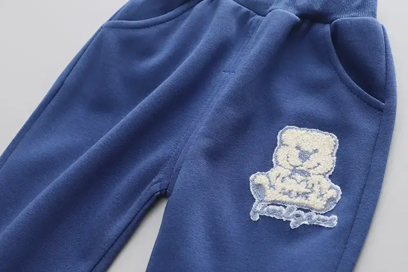 Boys Striped Sweatshirt Set Blue White Kids 2-Piece — feature 11