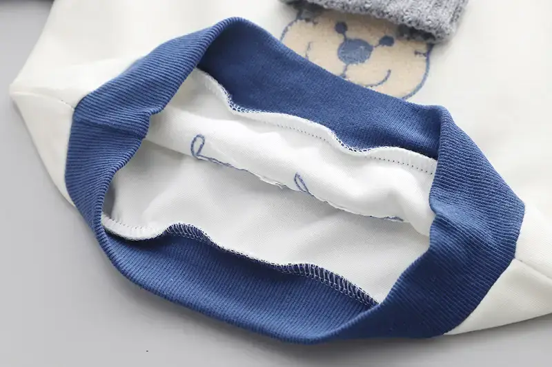 Boys Striped Sweatshirt Set Blue White Kids 2-Piece — feature 9