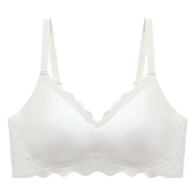 Angel's Heart Traceless Underwear Women's Big Chest Shows Small Chest Gather-up Breast Anti-sagging Girls' Sports Bra Thin