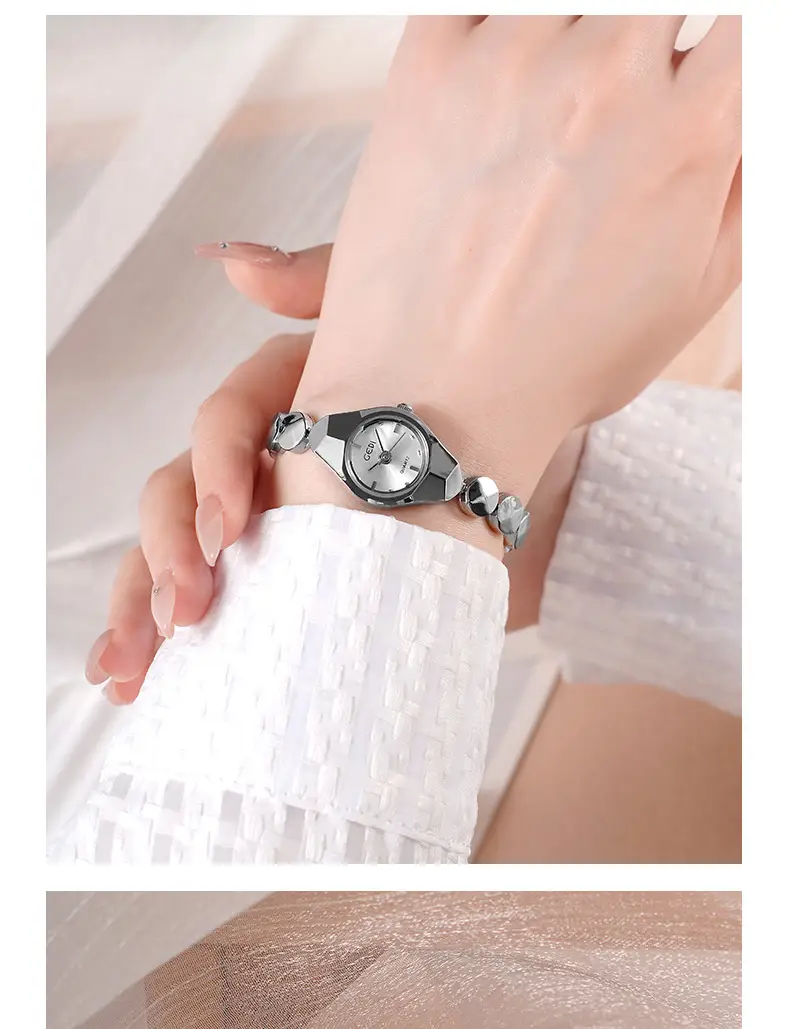 Women's Gedi Quartz Bracelet Watch Silver Water Resistant — feature 11