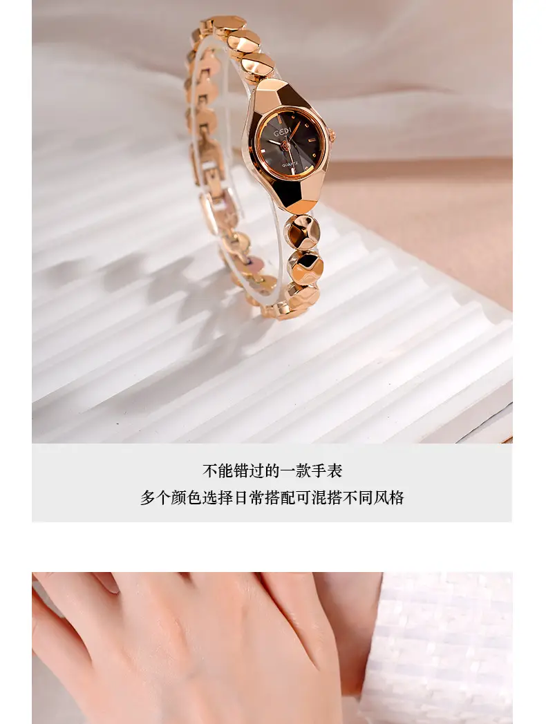 Women's Gedi Quartz Bracelet Watch Silver Water Resistant — feature 8