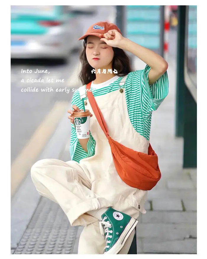 Blue Nylon Crossbody Bag for Students Women — feature 12