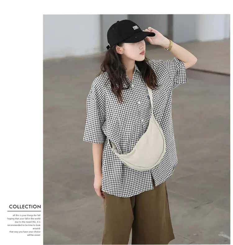 Blue Nylon Crossbody Bag for Students Women — feature 16