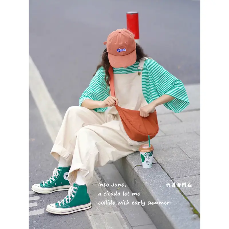 Blue Nylon Crossbody Bag for Students Women — feature 9