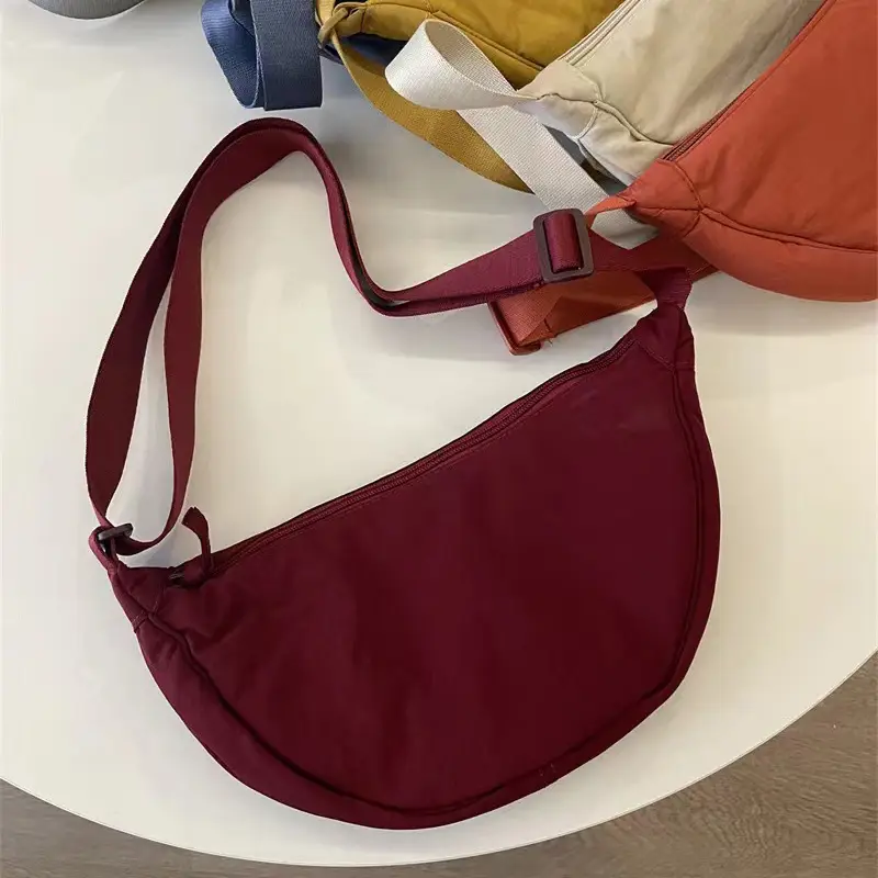 Blue Nylon Crossbody Bag for Students Women - Image 5