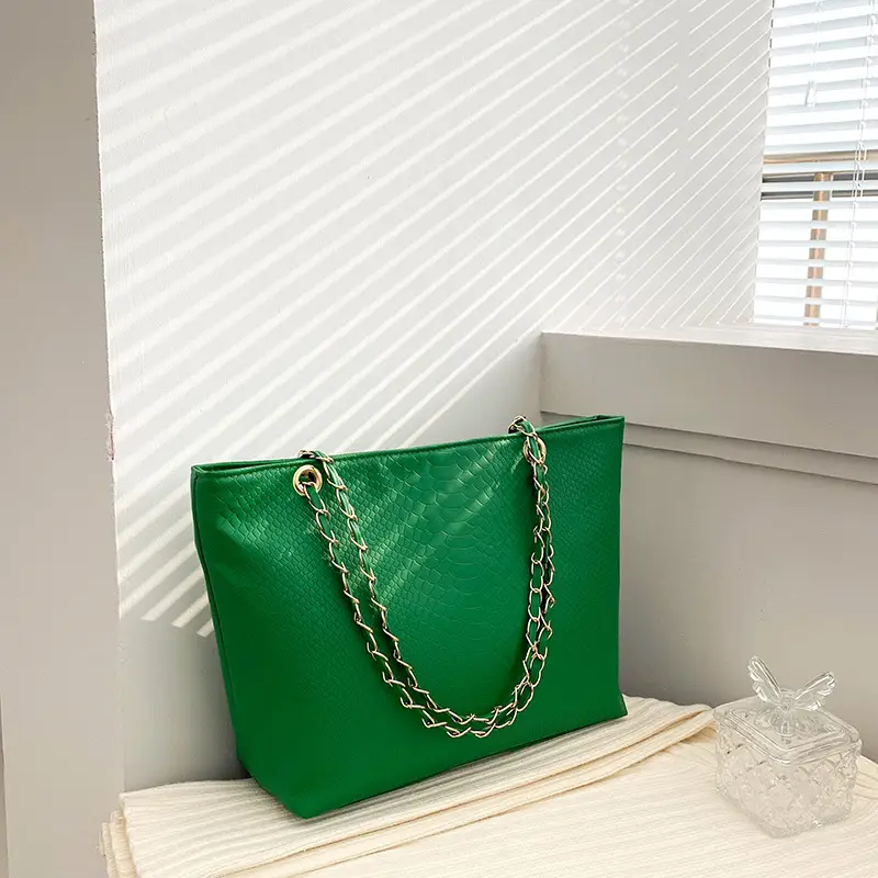 2022 Women's Beige Chain Shoulder Bag Casual Tote - Image 7