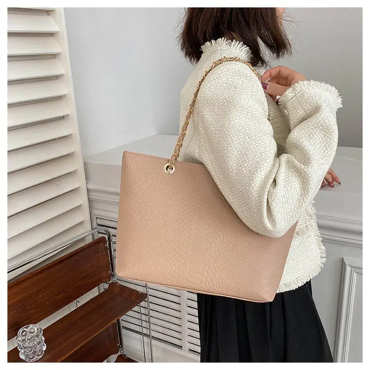 2022 Women's Beige Chain Shoulder Bag Casual Tote — feature 20