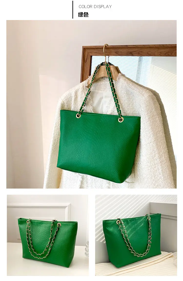 2022 Women's Beige Chain Shoulder Bag Casual Tote — feature 30