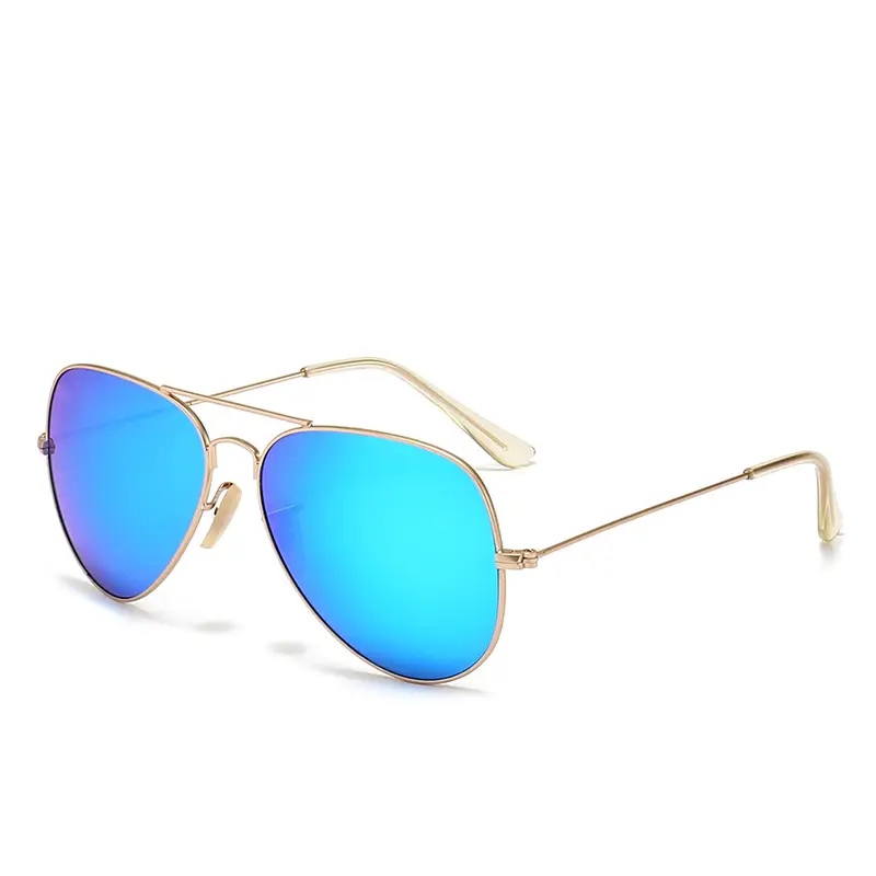 Aviator Sunglasses Blue Mirror Glass Men - Image 11