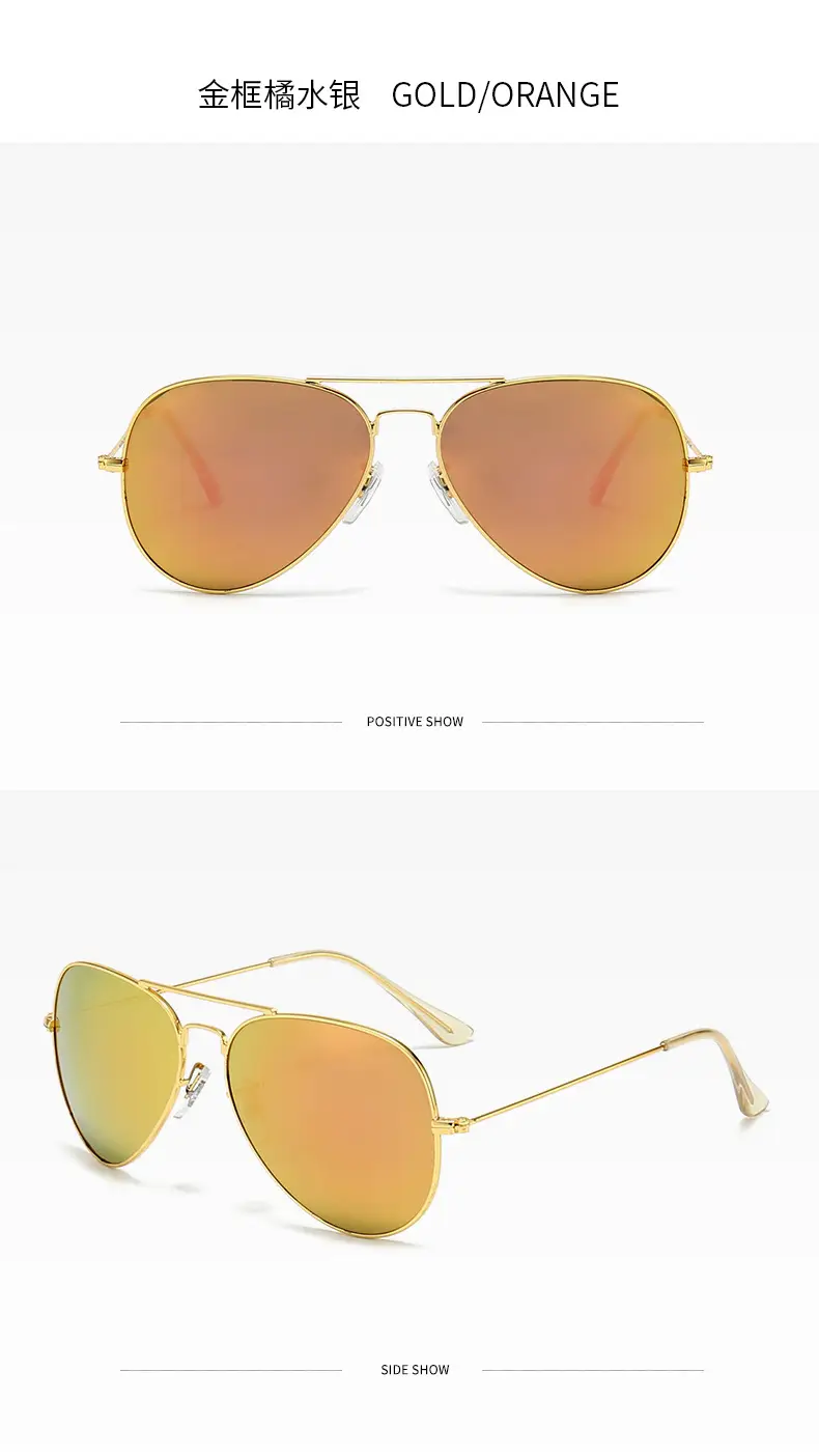 Aviator Sunglasses Blue Mirror Glass Men — feature 10