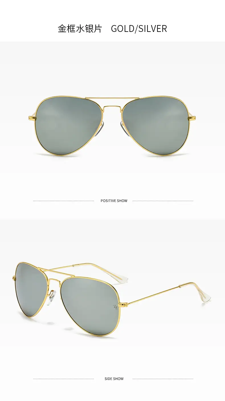 Aviator Sunglasses Blue Mirror Glass Men — feature 11