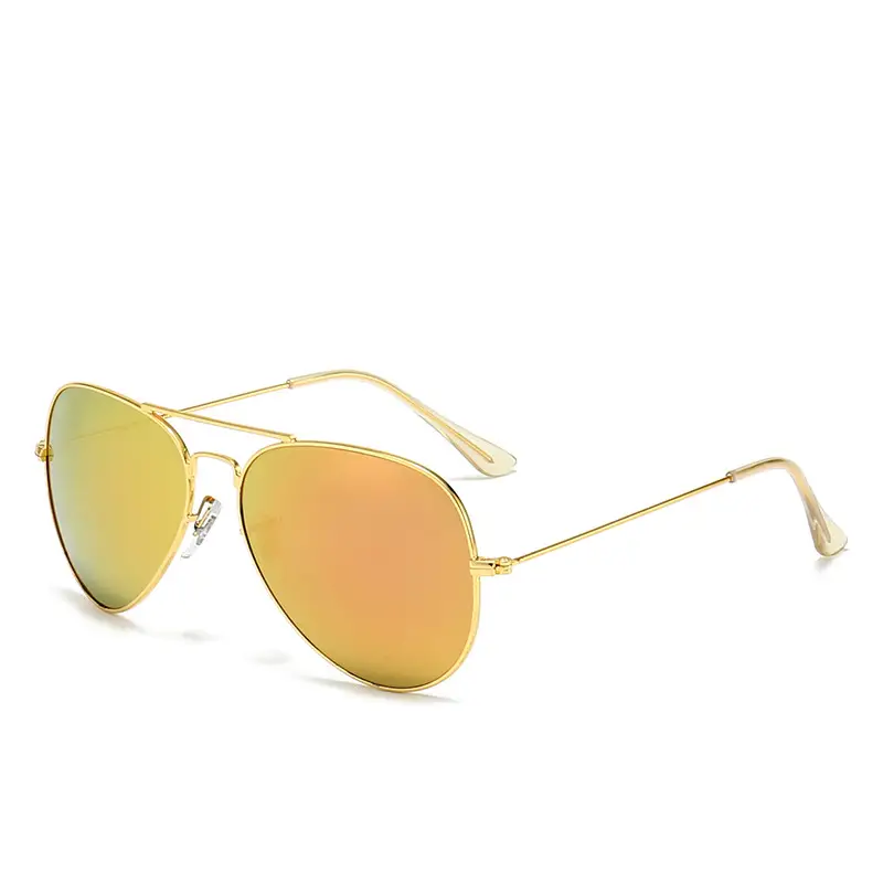 Aviator Sunglasses Blue Mirror Glass Men - Image 3