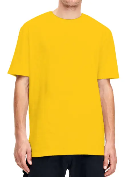 Men Green Cotton T-Shirt Short Sleeve Round Neck 160g - Image 2