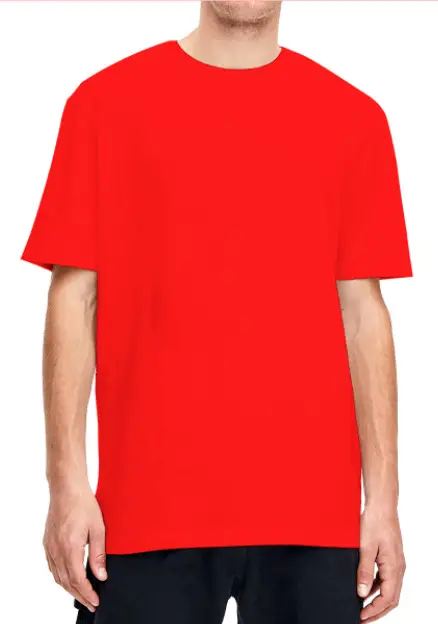 Men Green Cotton T-Shirt Short Sleeve Round Neck 160g - Image 3