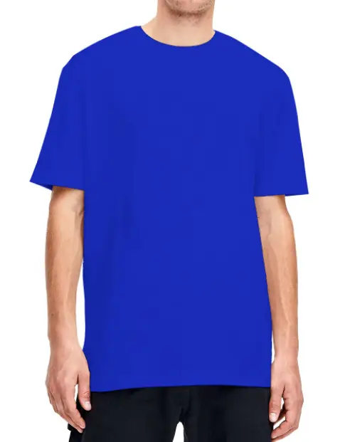 Men Green Cotton T-Shirt Short Sleeve Round Neck 160g - Image 4