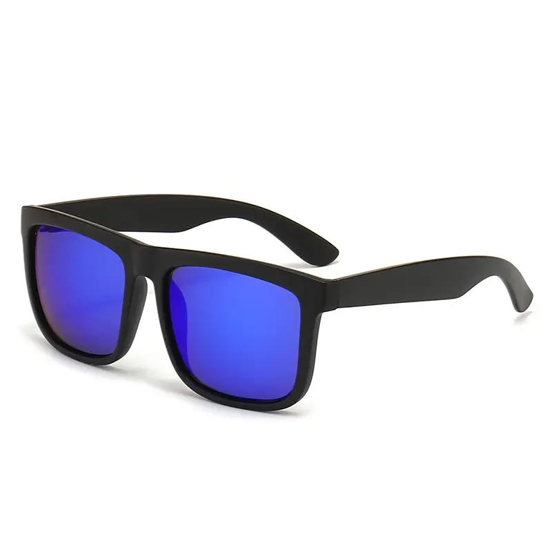 Black Glass Sunglasses Blue Lensed Travel Casual - Image 4