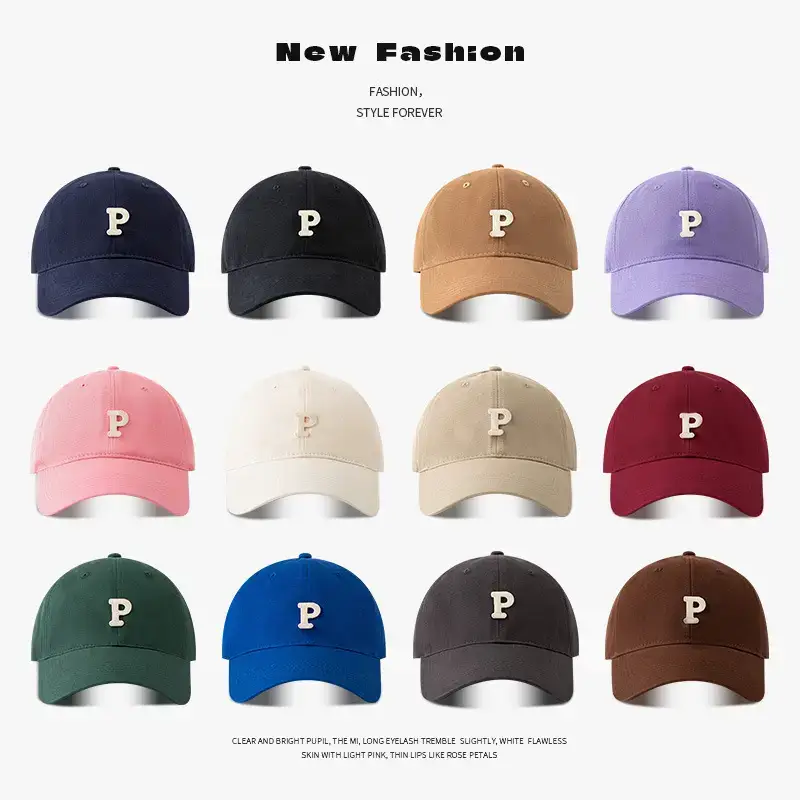 Japanese Letter P Baseball Cap Men's Spring Autumn Casual - Image 14