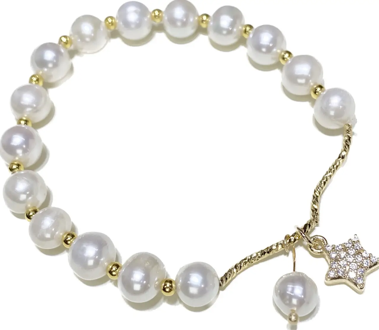 Pearl Bracelet with Crystal Charm for Girls — feature 5