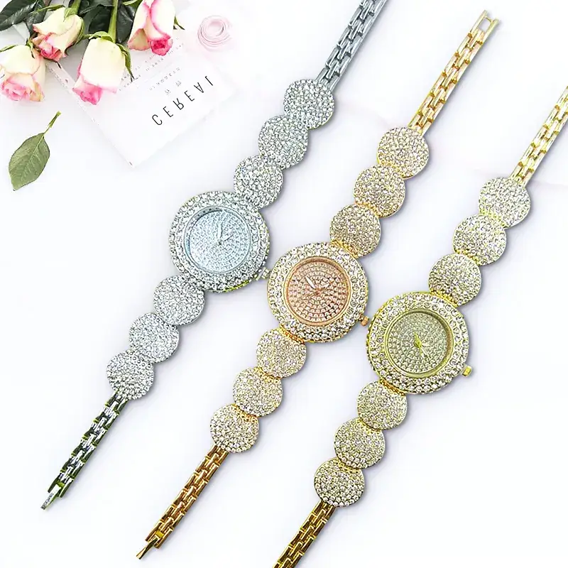 Women's Diamond Watch Set with Bow Design