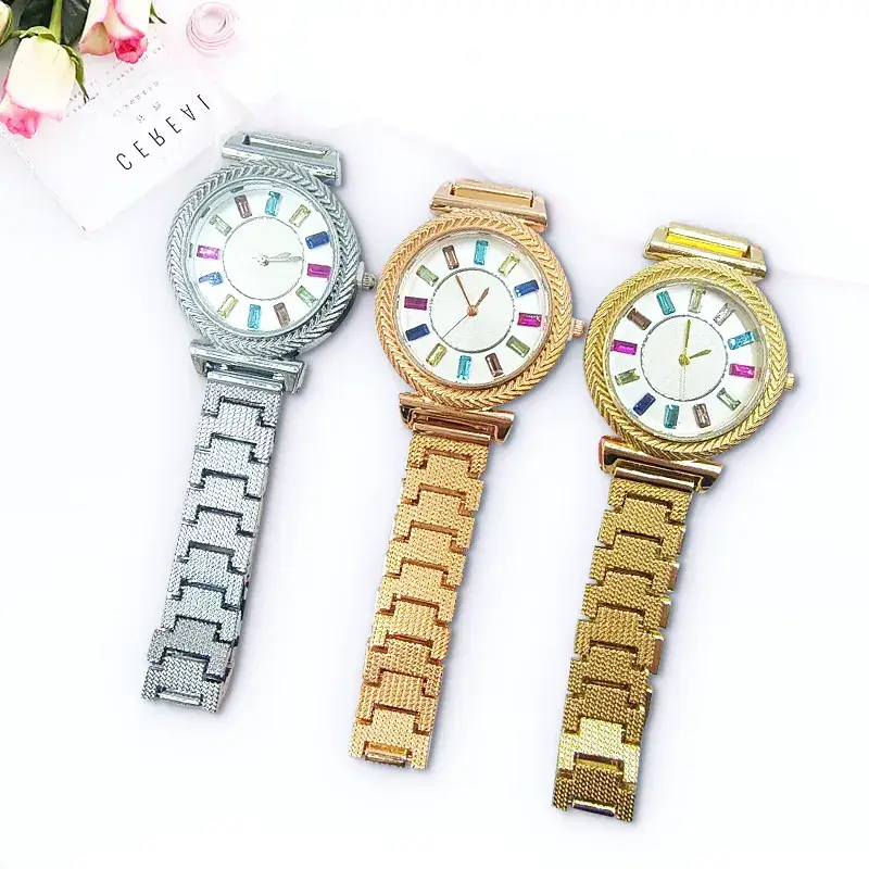 Women's Diamond Watch Set with Bow Design