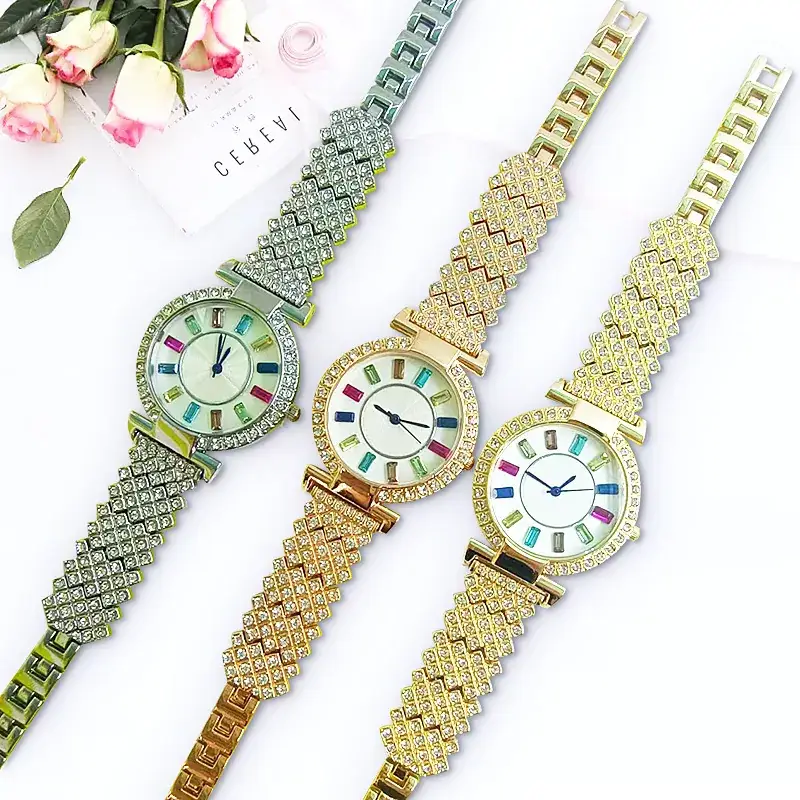 Women's Diamond Watch Set with Bow Design