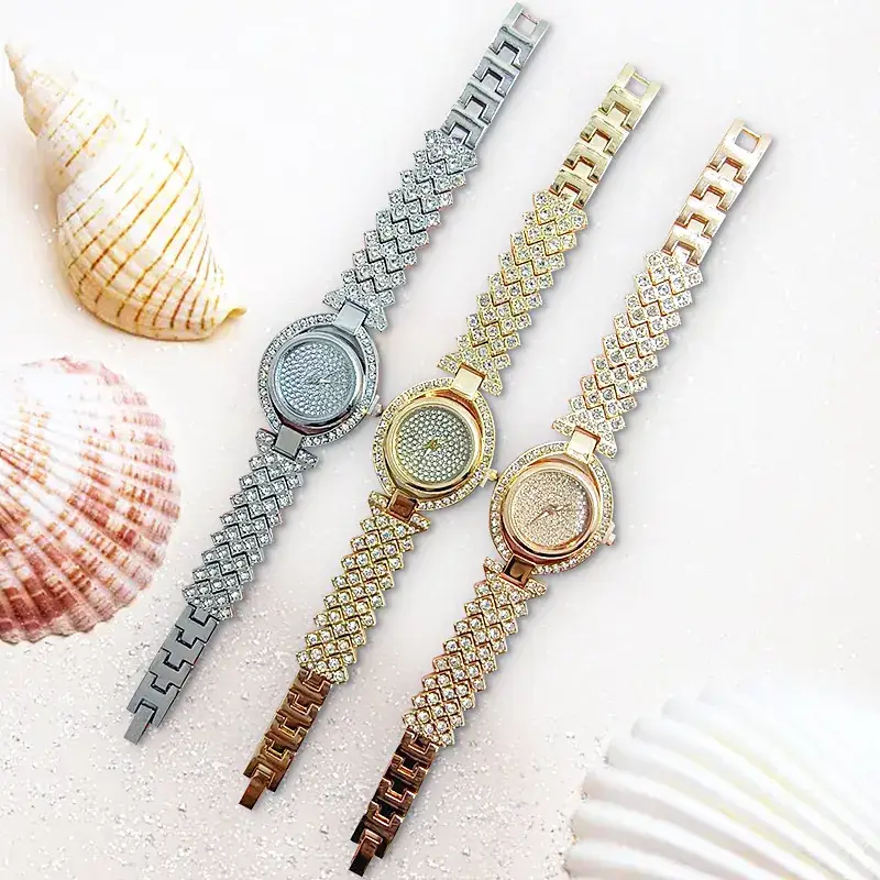 Women's Diamond Watch Set with Bow Design