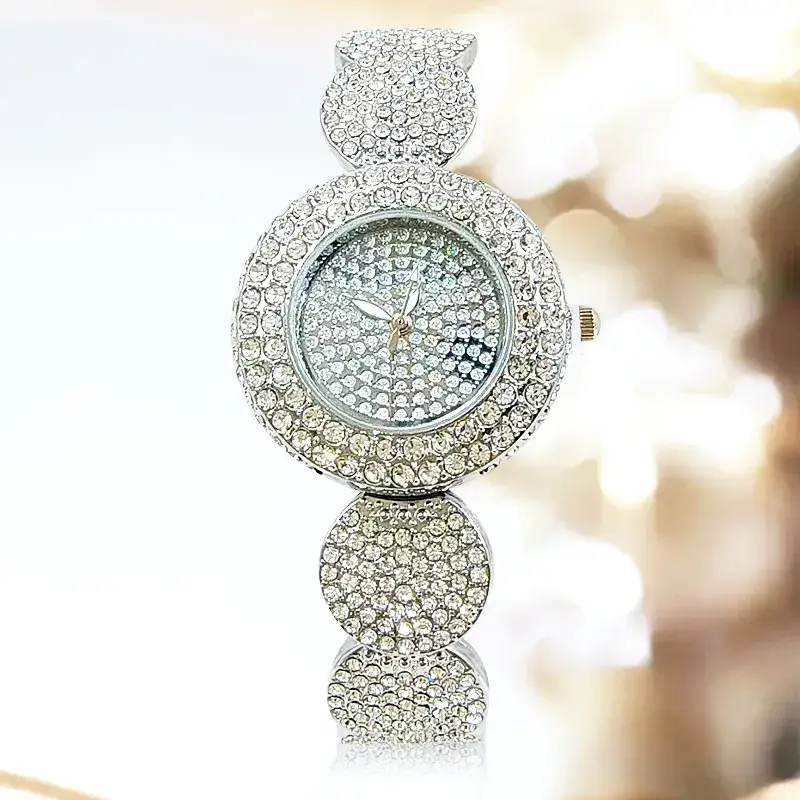 Women's Diamond Watch Set with Bow Design