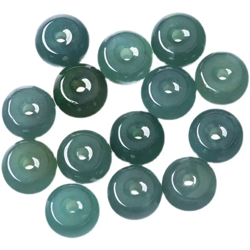 Natural Jadeite Ice Blue Loose Beads for Bracelets & Necklaces - Image 5