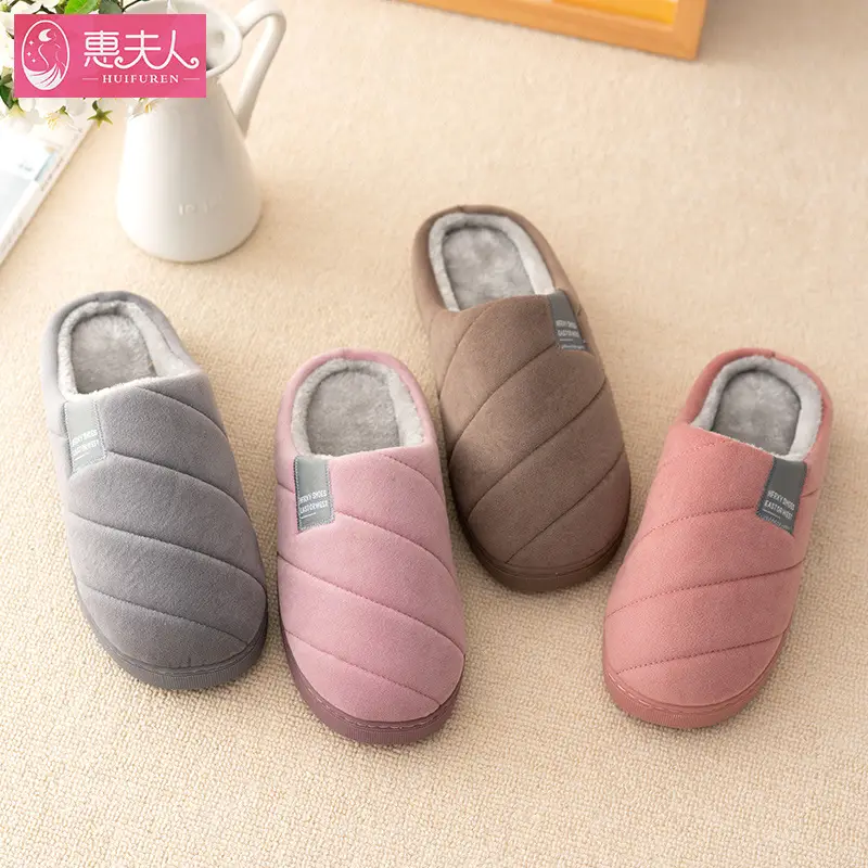 Winter Half-Pack Cotton Slippers for Women Winter Home Warm Suede Soft Non-Slip Indoor Simple Cotton Slippers for Men - Image 8