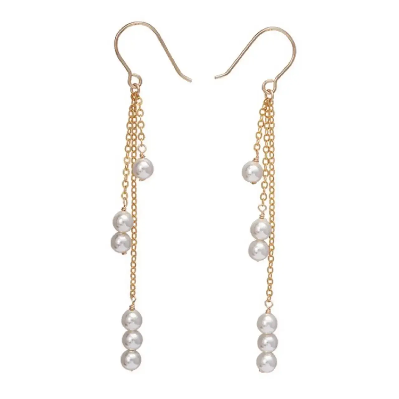 14K Gold Pearl Tassel Ear Hooks Women — feature 17